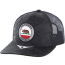 WOVEN PATCH CAMO 6-PANEL TRUCKER SNAPBACK CAP