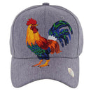 ROOSTER EMBROIDERY CURVED VISOR