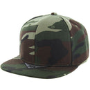 BLANK 6 PANEL ACRYLIC FLAT BILL SNAPBACK CAP