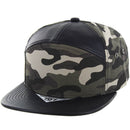 BLANK 7 PANEL CAMO PU SNAPBACK CAP