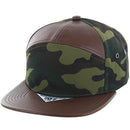 BLANK 7 PANEL CAMO PU SNAPBACK CAP