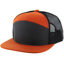 BLANK 7 PANEL MESH TRUCKER SNAPBACK CAP