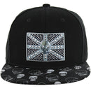 SKULL METAL PATCH DETAIL SNAPBACK CAP