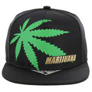 LARGE MARIJUANA LEAF SNAPBACK