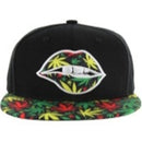 MARIJUANA LIPS PATCH DETAIL SNAPBACK CAP