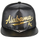 GOLD PATCH DETAILING CARBON PU SNAPBACK CAP