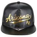 GOLD PATCH DETAILING CARBON PU SNAPBACK CAP