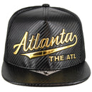 GOLD PATCH DETAILING CARBON PU SNAPBACK CAP