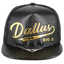 GOLD PATCH DETAILING CARBON PU SNAPBACK CAP