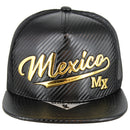 GOLD PATCH DETAILING CARBON PU SNAPBACK CAP
