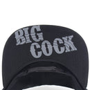 COCK EMBROIDERY 6-PANEL FLAT VISOR SNAPBACK CAP