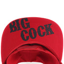 COCK EMBROIDERY 6-PANEL FLAT VISOR SNAPBACK CAP