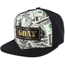 PU PATCH DETAIL DOLLAR PRINT SNAPBACK CAP