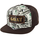 PU PATCH DETAIL DOLLAR PRINT SNAPBACK CAP