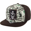 PU PATCH DETAIL DOLLAR PRINT SNAPBACK CAP