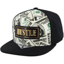 PU PATCH DETAIL DOLLAR PRINT SNAPBACK CAP