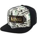 PU PATCH DETAIL DOLLAR PRINT SNAPBACK CAP