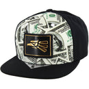 PU PATCH DETAIL DOLLAR PRINT SNAPBACK CAP