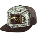 PU PATCH DOLLAR PRINT TRUCKER SNAPBACK CAP