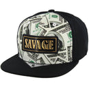 PU PATCH DETAIL DOLLAR PRINT SNAPBACK CAP