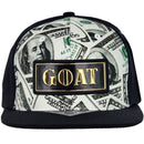 PU PATCH DETAIL DOLLAR PRINT SNAPBACK CAP