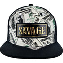 PU PATCH DETAIL DOLLAR PRINT SNAPBACK CAP