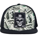 PU PATCH DETAIL DOLLAR PRINT SNAPBACK CAP