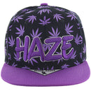 EMBROIDERY ALL OVER PATTERN VISOR SNAPBACK CAP