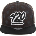 420 PATCH ALL OVER PATTERN VISOR SNAPBACK CAP
