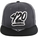 420 PATCH ALL OVER PATTERN VISOR SNAPBACK CAP