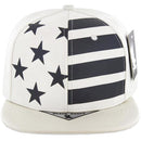 USA FLAG DETAILING PU 6-PANEL SNAPBACK CAP