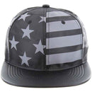 USA FLAG DETAILING PU 6-PANEL SNAPBACK CAP