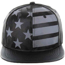USA FLAG DETAILING PU 6-PANEL SNAPBACK CAP