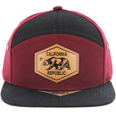 RUBBER PATCH DETAIL 7 PANEL VISOR SNAPBACK CAP
