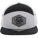 RUBBER PATCH DETAIL 7 PANEL VISOR SNAPBACK CAP
