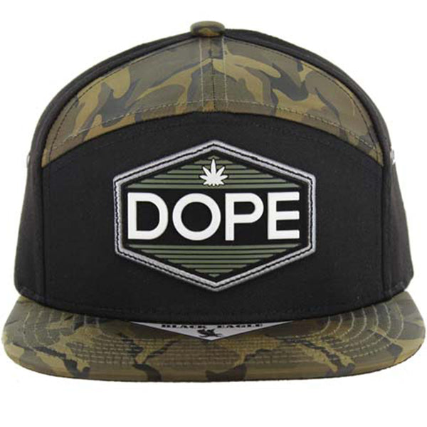 DOPE RUBBER PATCH FRONT NYLON SNAPBACK CAP