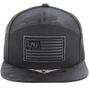 CALI BEAR FLAG WOVEN PATCH FRONT NYLON SNAPBACK CAP