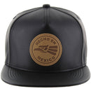 RUBBER PATCH DETAIL PU FLAT SNAPBACK CAP