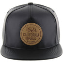 RUBBER PATCH DETAIL PU FLAT SNAPBACK CAP