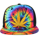 EMBROIDERY TIE DYE DETAIL VISOR SNAPBACK CAP