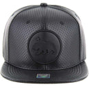 CALI BEAR EMBROIDERY DETAILING PU 6-PANEL SNAPBACK CAP