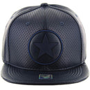 STAR EMBROIDERY DETAILING PU 6-PANEL SNAPBACK CAP