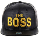 BOSS EMBROIDERY DETAILING PU 6-PANEL SNAPBACK CAP