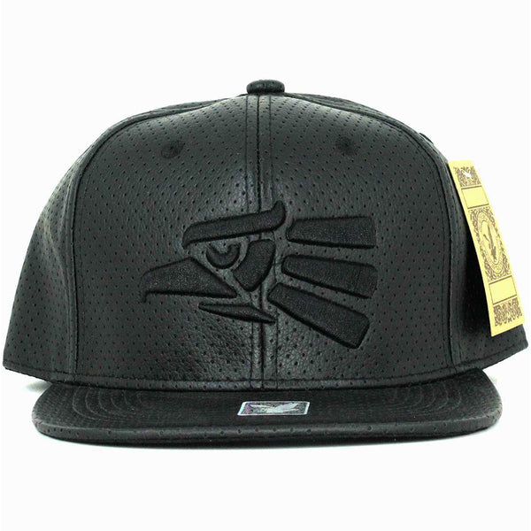HECHO EMBROIDERY DETAILING PU 6-PANEL SNAPBACK CAP