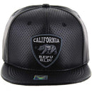 CALI BEAR EMBROIDERY DETAILING PU 6-PANEL SNAPBACK CAP