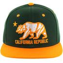 CALI BEAR EMBROIDERY COTTON TWILL SNAPBACK CAP