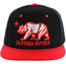 CALI BEAR EMBROIDERY COTTON TWILL SNAPBACK CAP