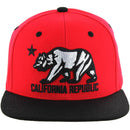 CALI BEAR EMBROIDERY COTTON TWILL SNAPBACK CAP