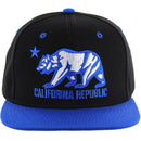 CALI BEAR EMBROIDERY COTTON TWILL SNAPBACK CAP