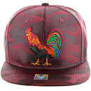 COCK EMBROIDERY CAMO NYLON SNAPBACK CAP